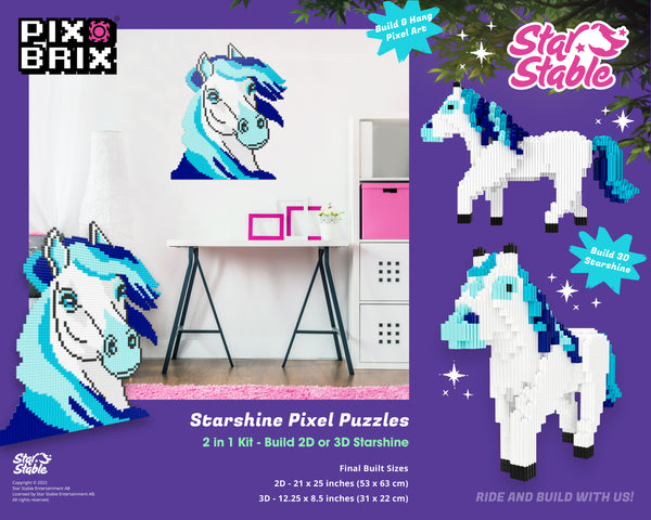 Discover the Enchantment of Pix Brix's Star Stable Starshine 2-in-1 Puzzle Kit