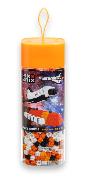Space Shuttle Pixel Puzzle | Bottle Brick Set