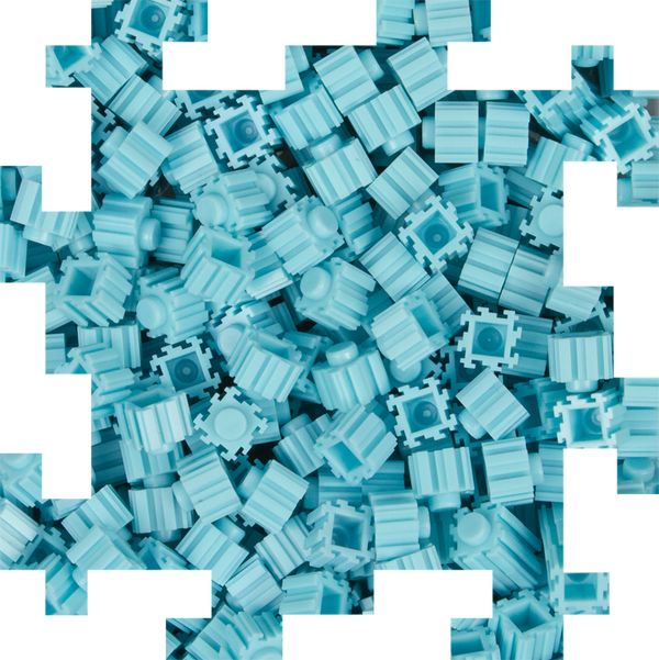 Light Blue Pixel Puzzle Pieces