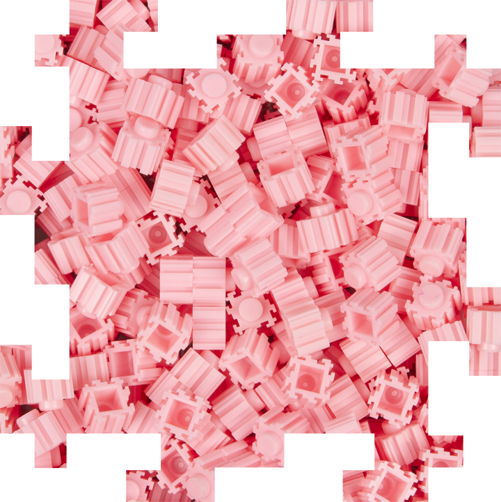 Light Pink Pixel Puzzle Brick