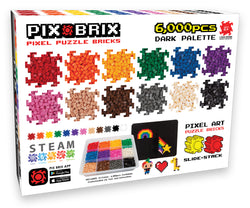Pixel Puzzle Bricks Container, 6000pc - Dark Palette