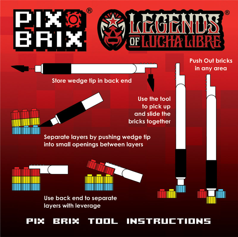 Masked Republic Mask - Luchador Pixel Puzzle Kits - Tools