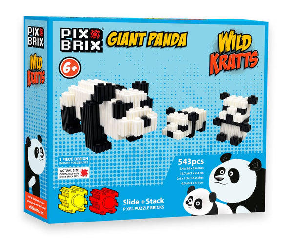 pix brix - wild kratts pixel art kit - bengal tiger, 450 pieces - patented  slide + stack pixel