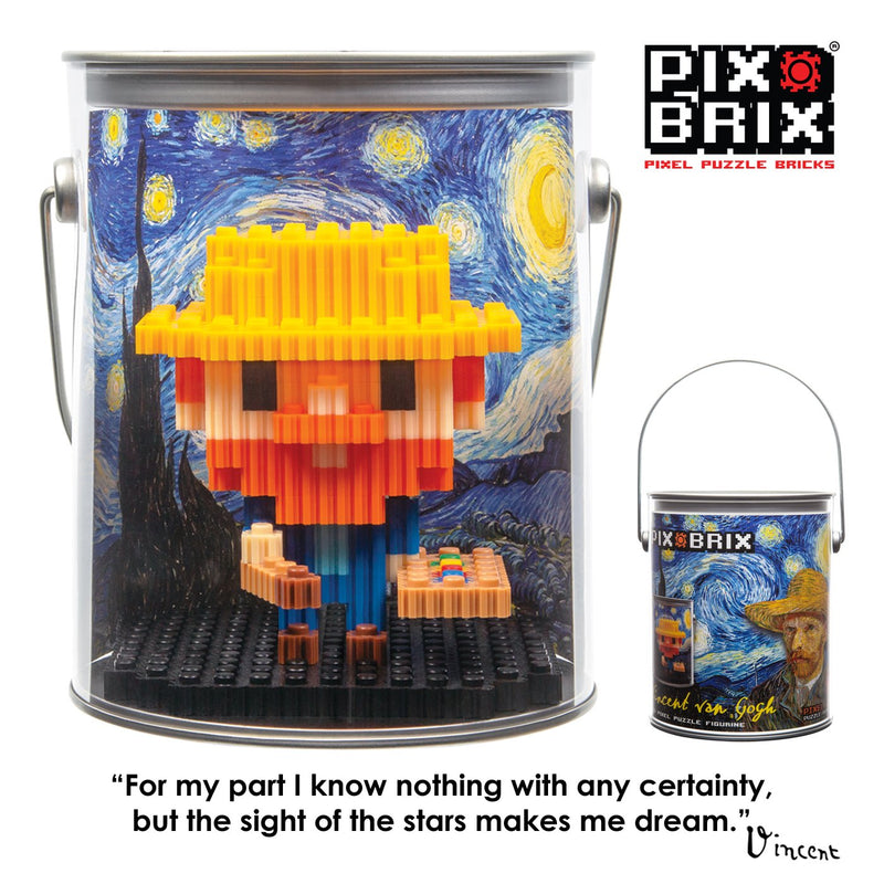 3D Vincent Van Gogh Pixel Puzzle Figurine