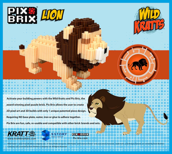 Lion - Wild Kratts - Pixel Puzzle Bricks