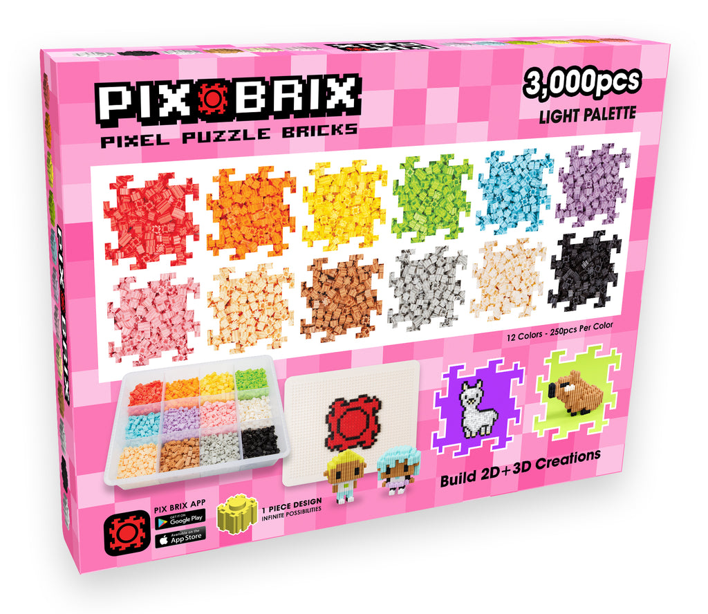 3000pc Light Palette Container - Bright Pixel Art