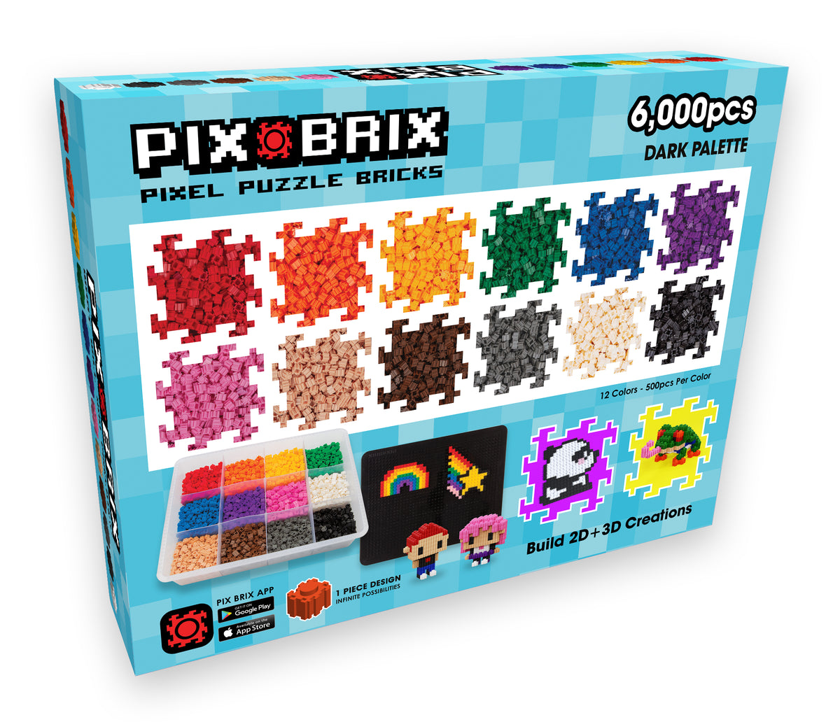 その他 Pixplode 6000pc Pixel Puzzle Bricks Containers