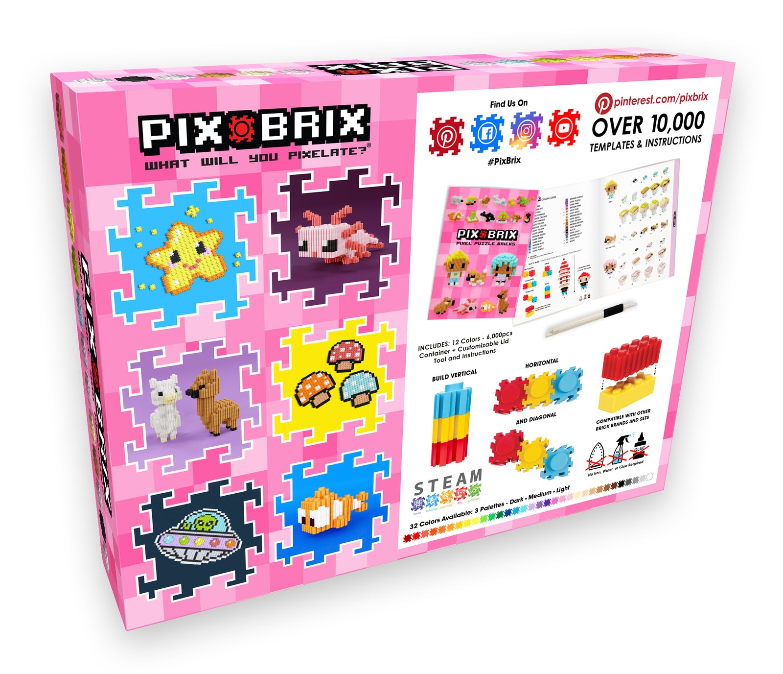 6000pc Pix-Brix Container Light Palette
