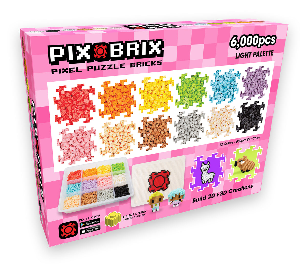 その他 Pixplode 6000pc Pixel Puzzle Bricks Containers