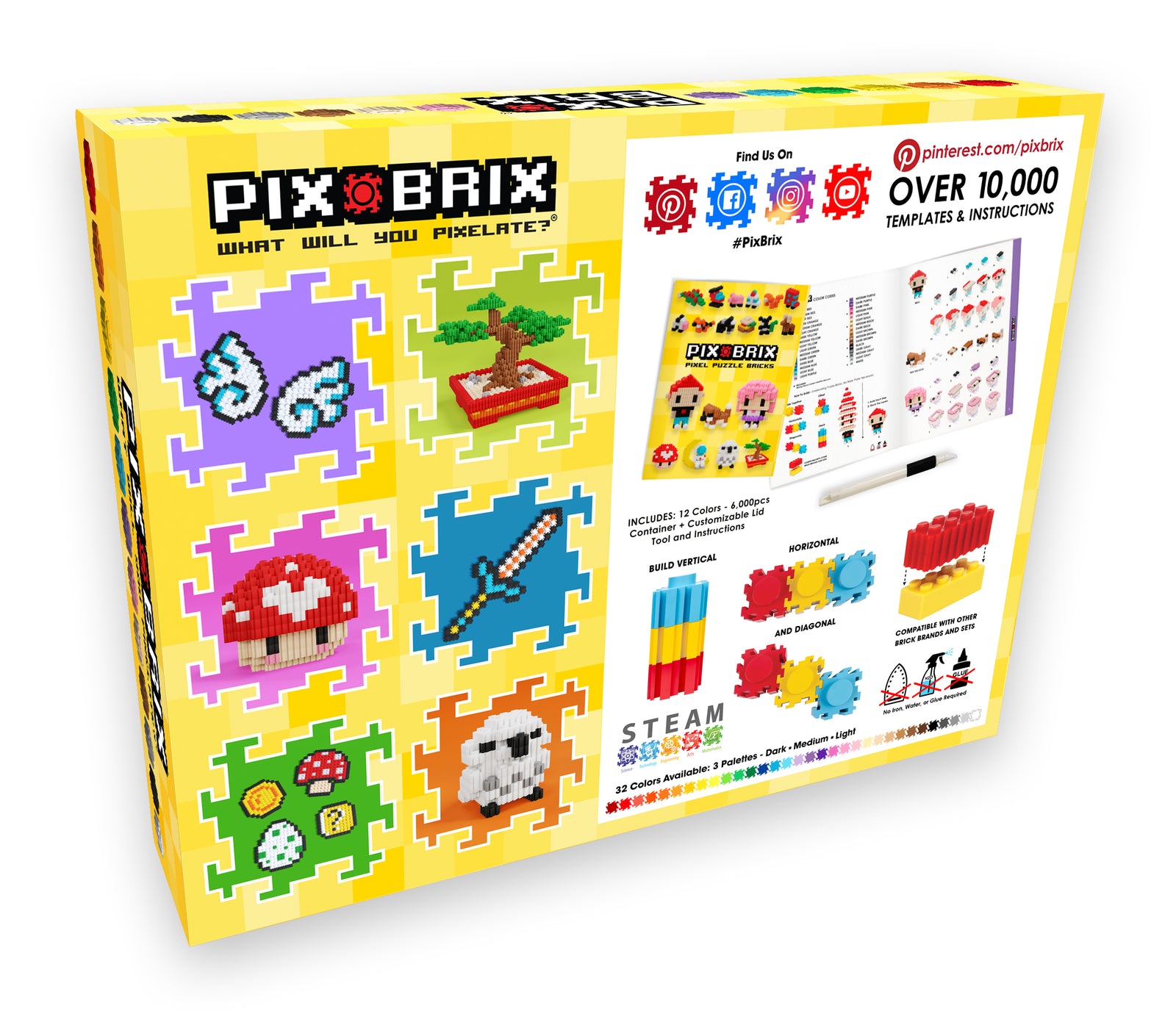 6000pc Medium Palette Pix-Brix Kit - Sop now!