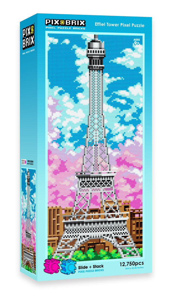 pix brix - wild kratts pixel art kit - bengal tiger, 450 pieces - patented  slide + stack pixel