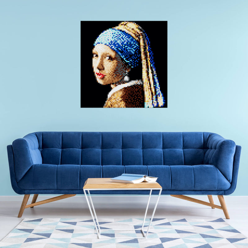 The Girl with a Pearl Earring Pixel Puzzle Wall Decor