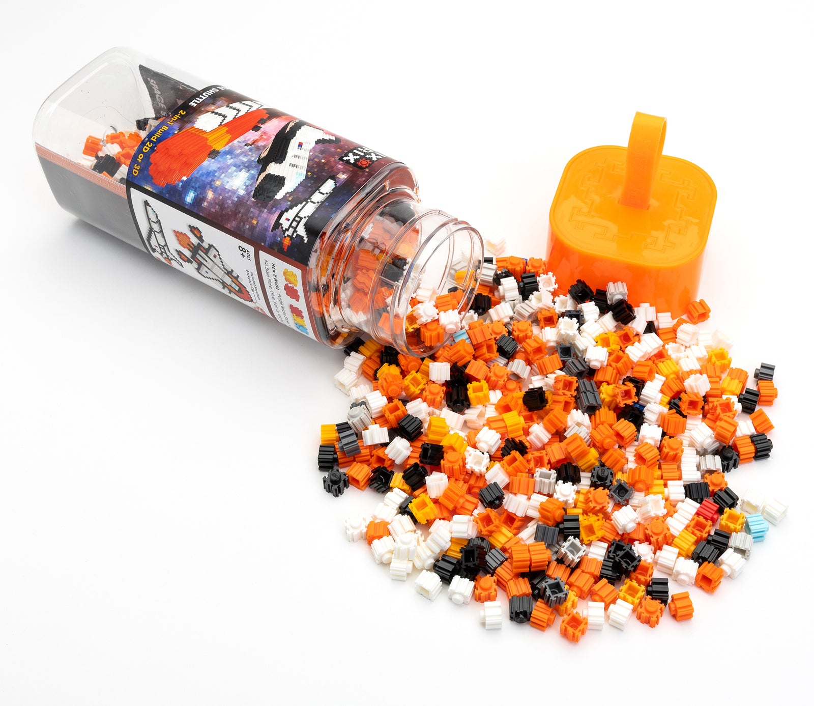 Space Shuttle Pixel Puzzle | Bottle Brick Set