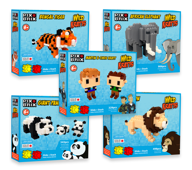 Pix Brix Wild Kratts Bundle Set: The Ultimate Wildlife Building Adventure