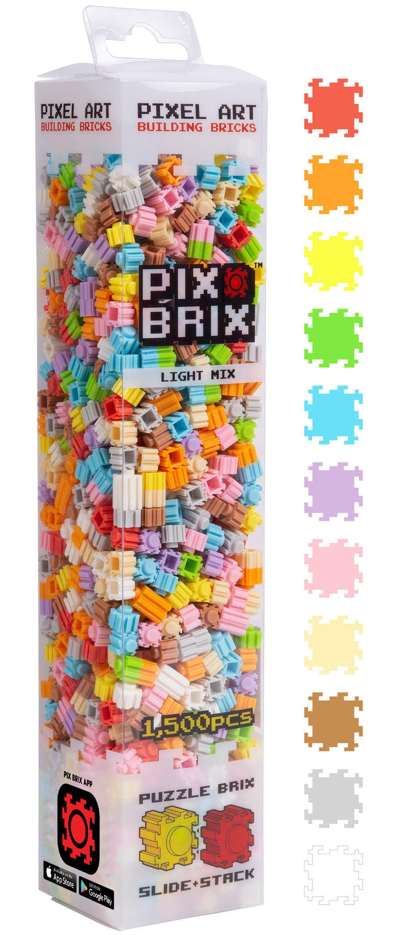 1500 pc Light Mix Pixel Puzzle Pieces