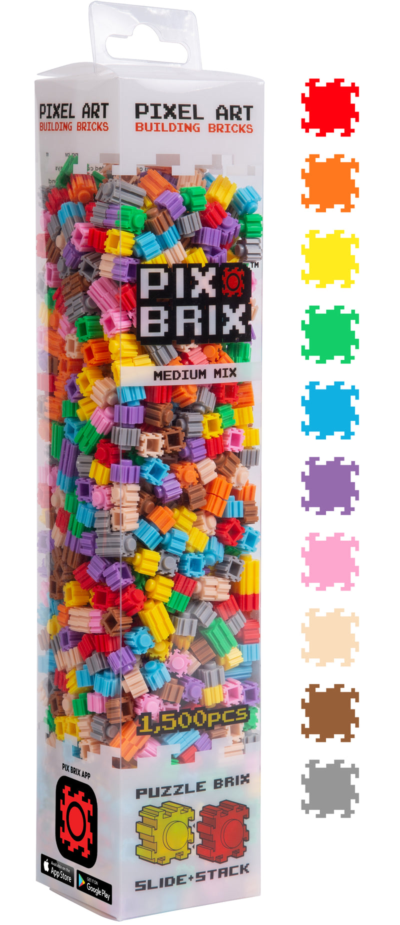 1500 pc Medium Mix Pixel Puzzle Pieces