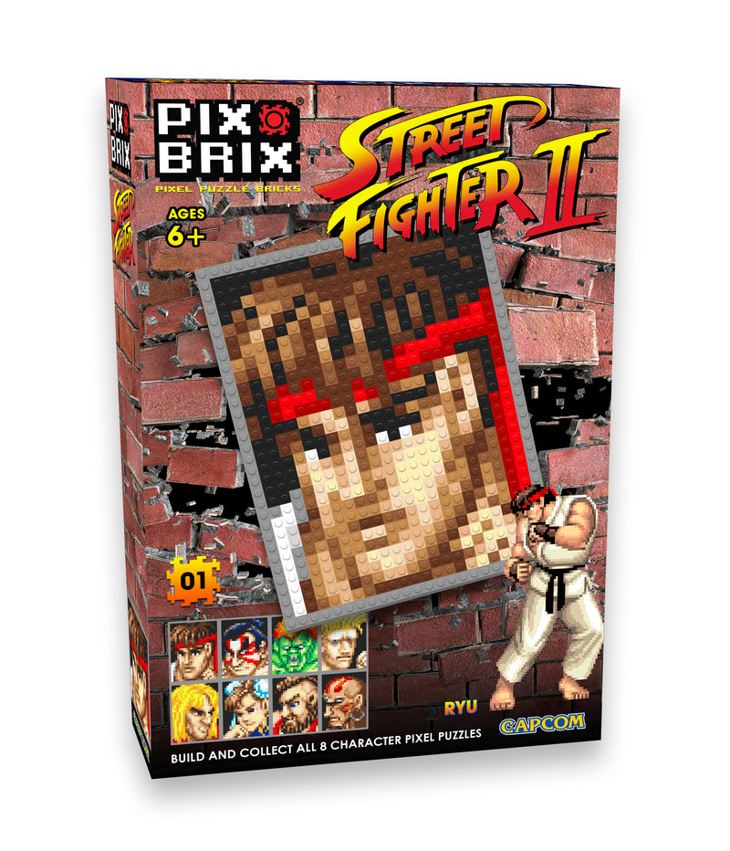 Ryu Street Fighter® Pixel Puzzle Bricks – Shop Here! – Pix Brix