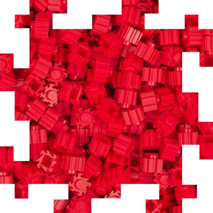 Medium Red Pix-Brix Set - 250 or 500 Building Bricks Set