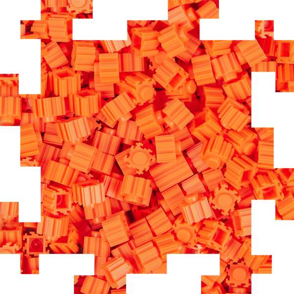 Medium Orange Color Pixel Puzzle Bricks