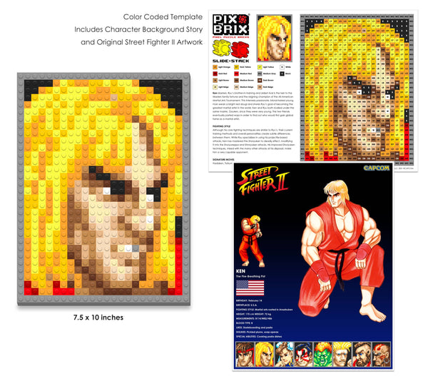 Construct Ken from Street Fighter with 768-Piece Kit