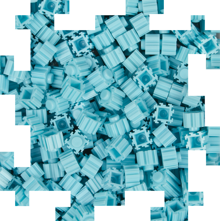 Light Blue Pixel Puzzle Pieces