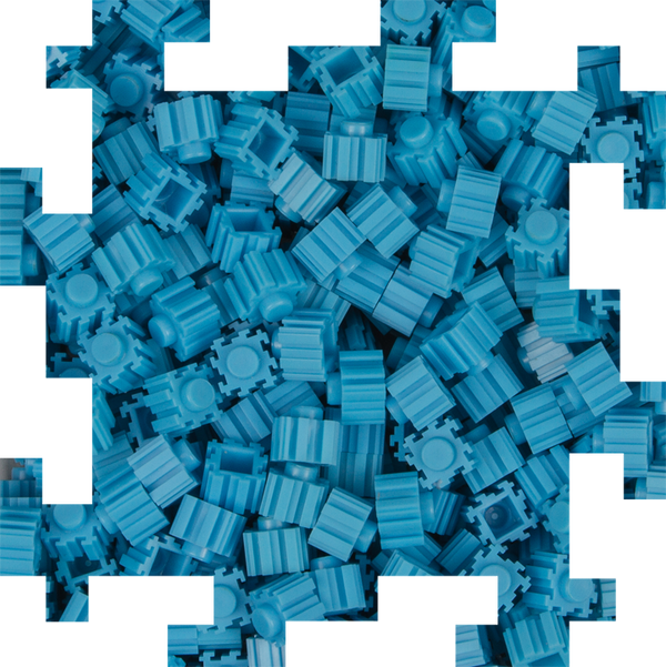 Medium Blue Pixel Puzzle Pieces