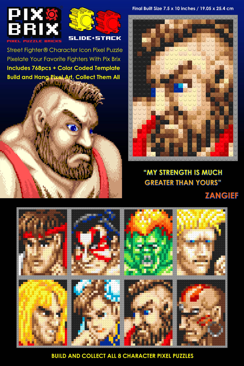 Zangief Street Fighter® Pixel Puzzle Bricks– Shop Online! – Pix Brix