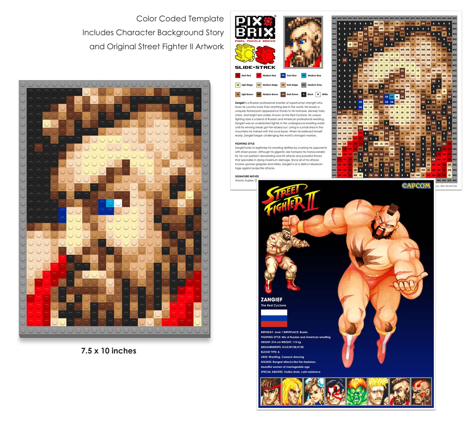 Build Zangief from Street Fighter with 768-Piece Kit