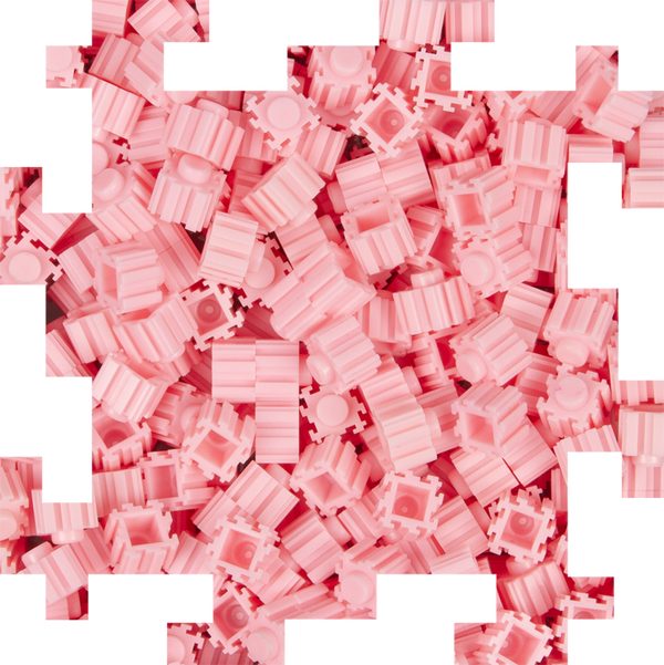 Light Pink Pixel Puzzle Brick