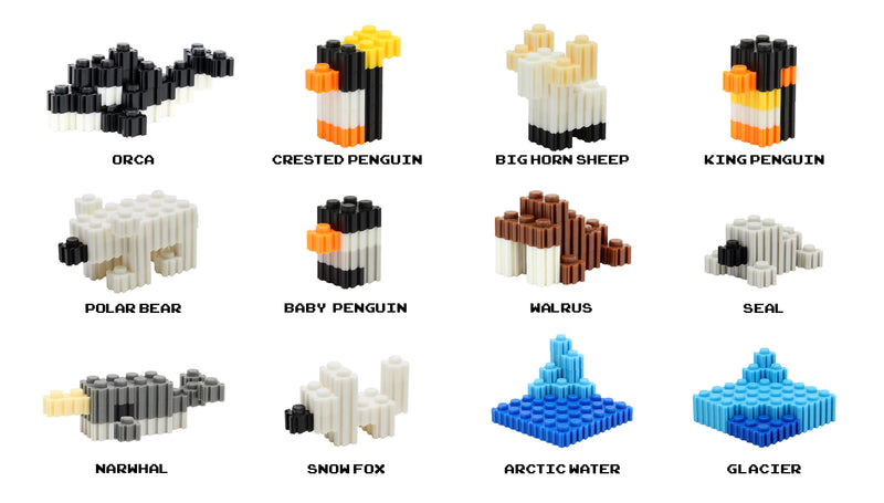 Arctic Animal Pixel Puzzle Kits