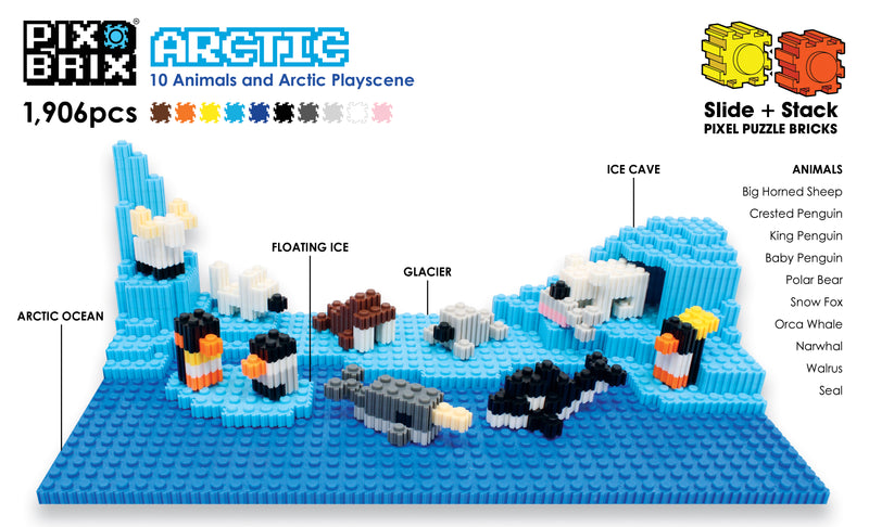 Arctic Pixel Puzzle Brick Set