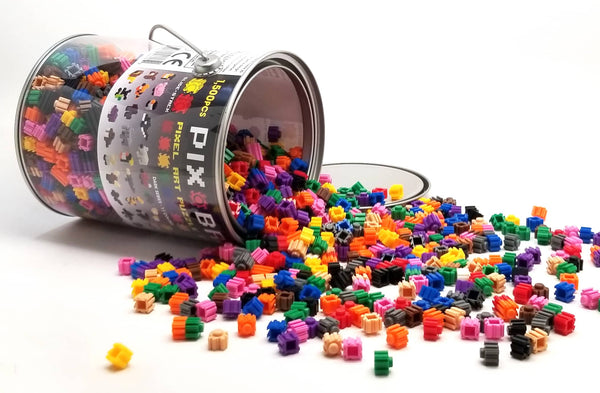 Pixel Bricks Mixed Colors 1500pc Paint Can – Dark Palette