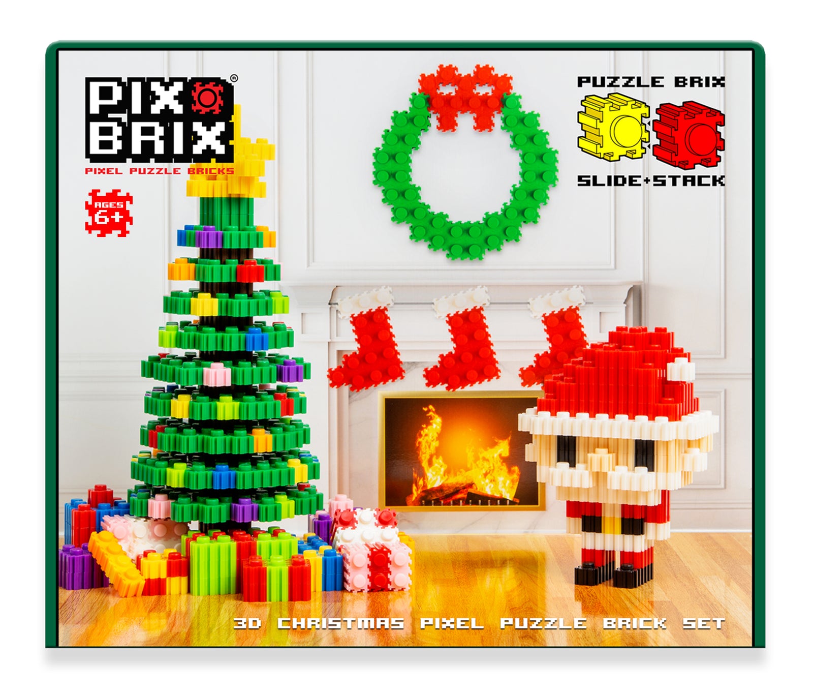 Christmas Pixel Puzzle Diorama: Festive 3D Building Kit