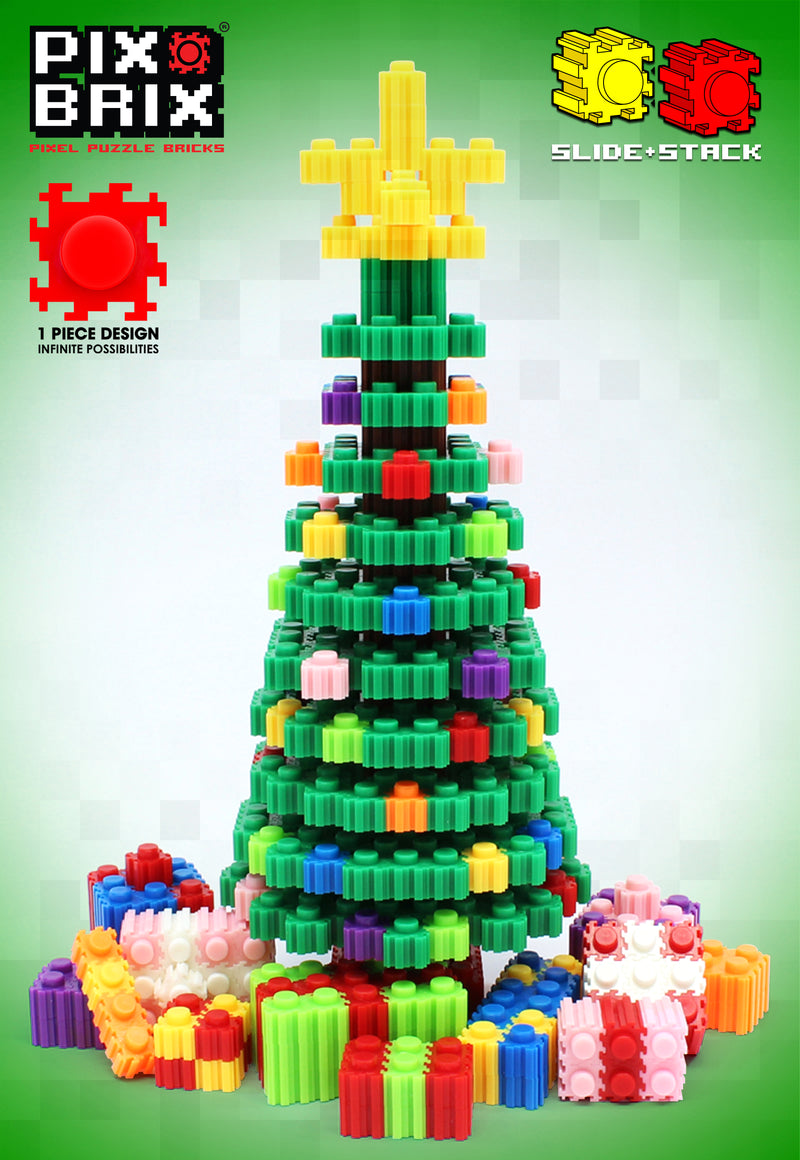 3D Christmas Tree and Presents Pixel Puzzle
