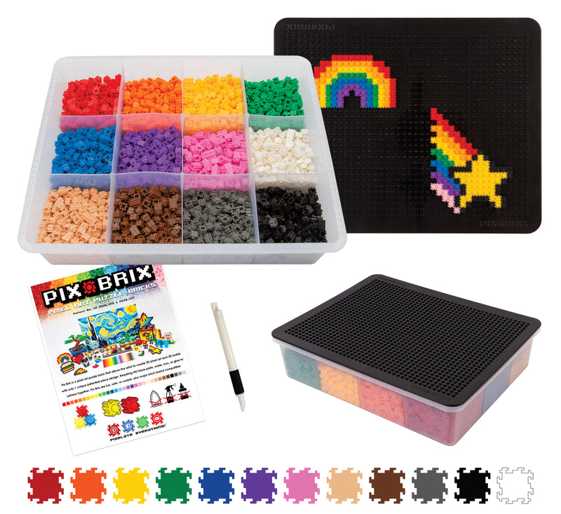 Pixel Puzzle Bricks Container, 6000pc - Dark Palette