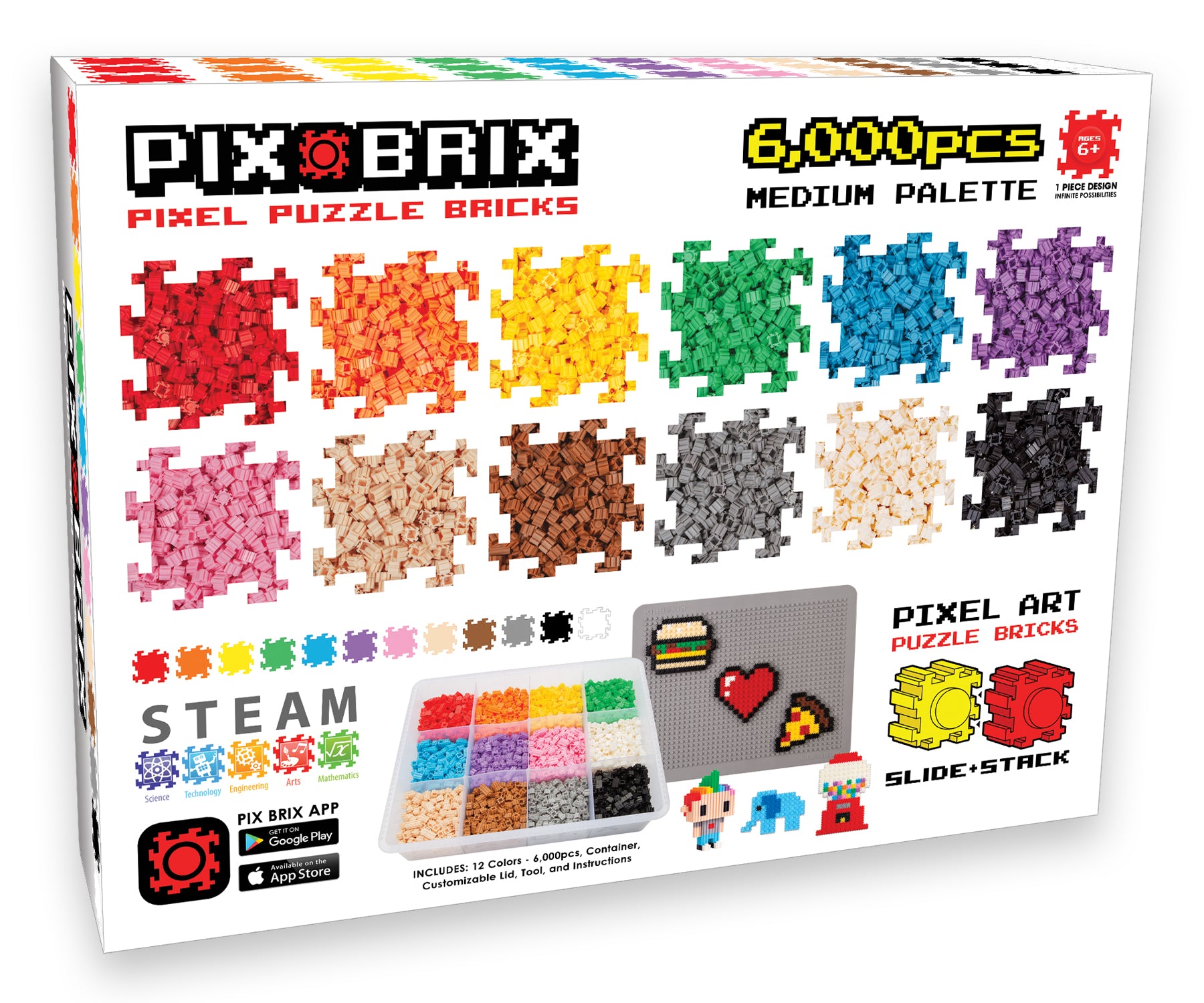6000pc Medium Palette Pix-Brix Kit - Sop now!