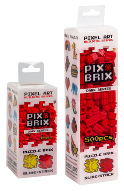 Dark Red Pixel Bricks