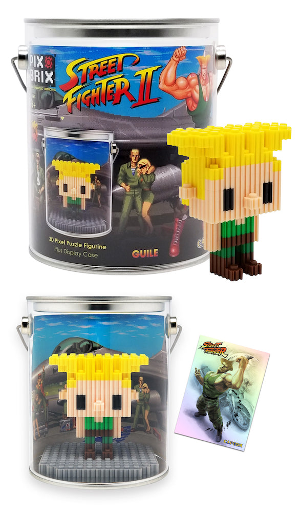 Street Fighter® 3D Mini Pixel Fighter – Guile