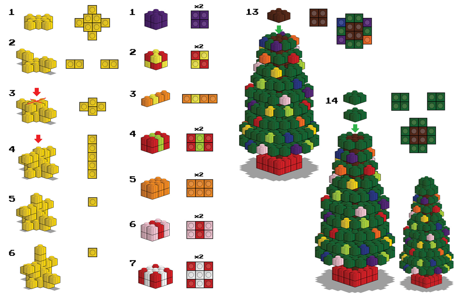 Christmas Pixel Puzzle Diorama: Festive 3D Building Kit