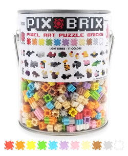 Pixel Bricks Mixed Colors 1500pc Paint Can – Light Palette