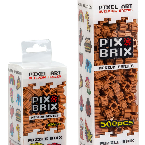 Medium Brown Pix Brix - Building Blocks Set