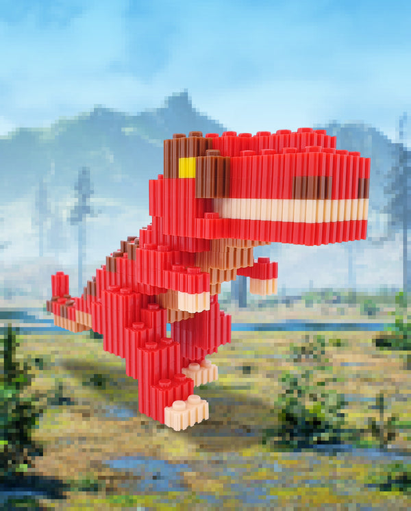 T-Rex Pixel Puzzle Bricks