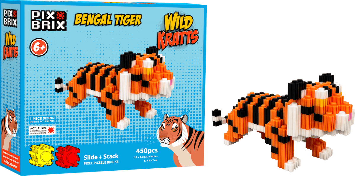 Build a Bengal Tiger with Wild Kratts Pix Brix Kit Build a Bengal Tiger with Wild Kratts Pix Brix Kit
