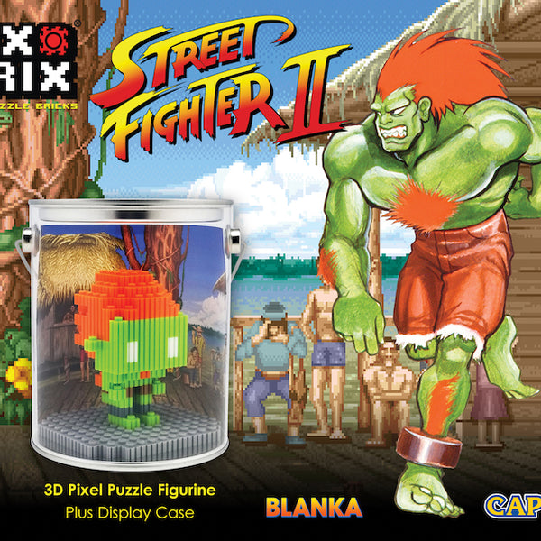Street Fighter 3D Figurine - Build Your Own Blanka Pixel Art