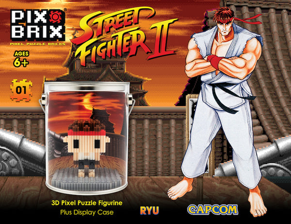 Street Fighter® 3D Mini Pixel Fighter – Ryu