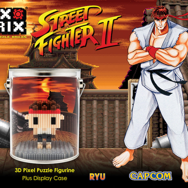 Street Fighter 3D Figurine - Build Your Own Ryu Pixel Art