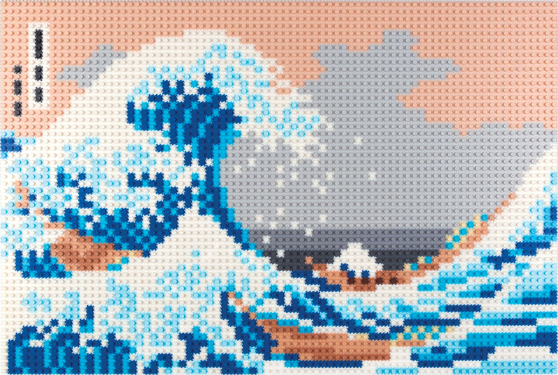 The Great Wave Pixel Puzzle With 4,187pcs!