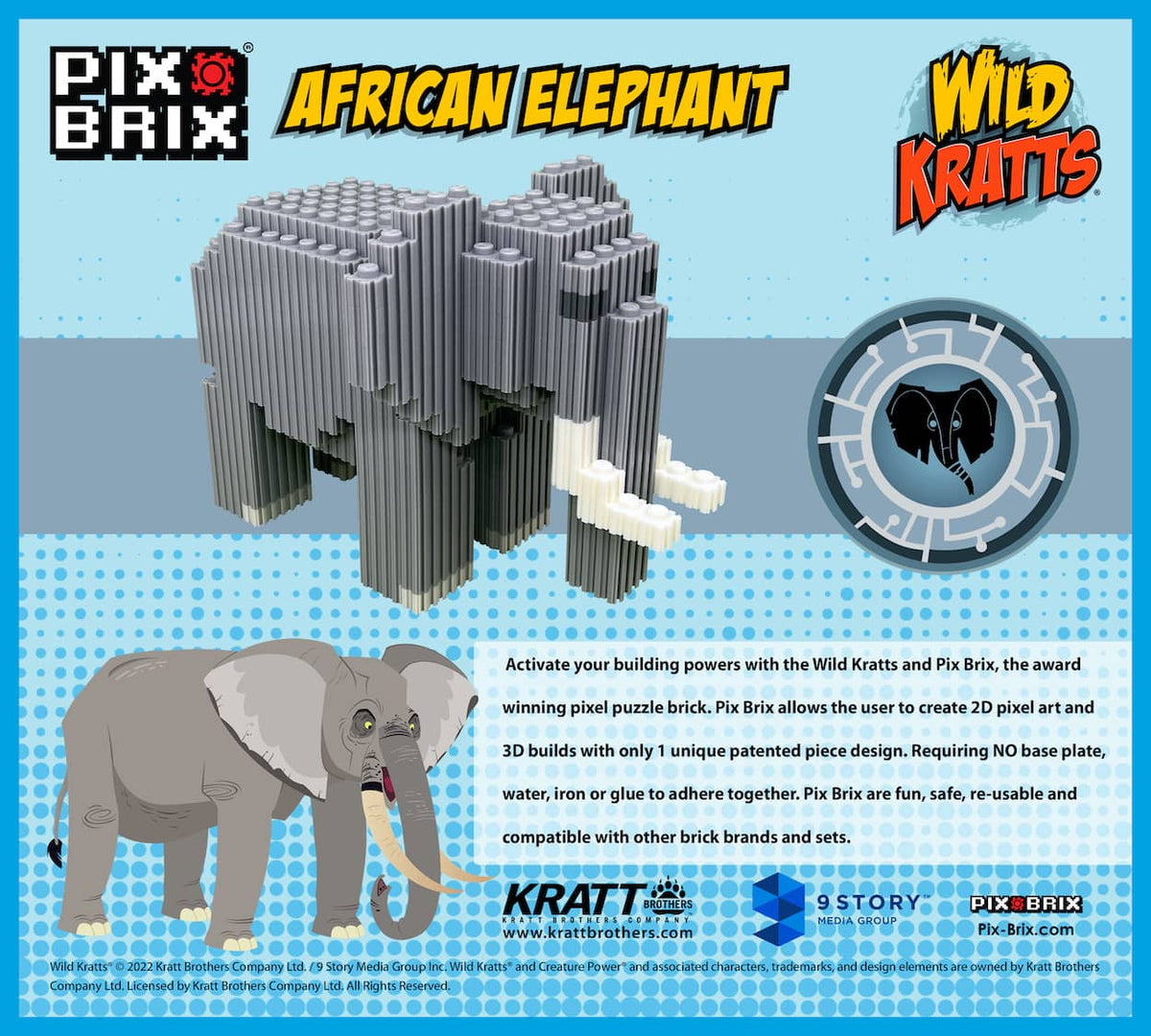 African Elephant Wild Kratts – Educational Building Set