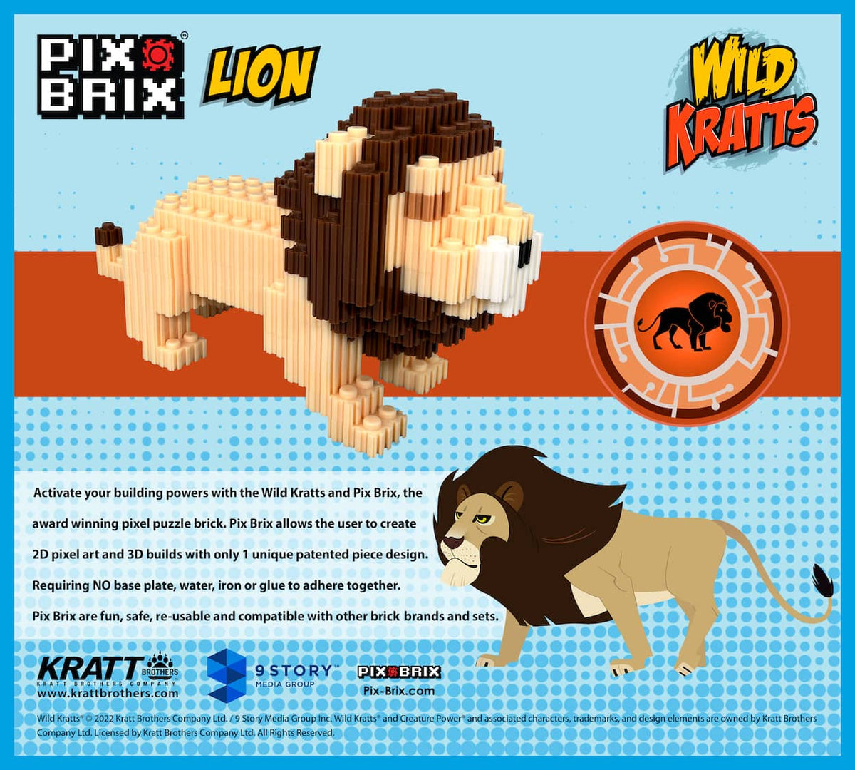 Build a Majestic Lion with Wild Kratts Brick Kit